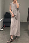 BORIS BIDJAN SABERIコットンノースリーブマキシドレスWDRESS4 F035